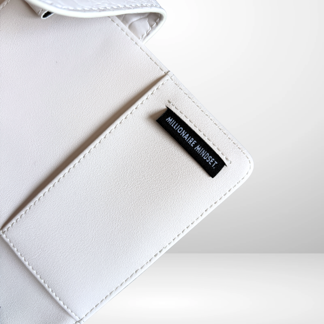 The Millionaire Mindset Barebones Binder in Pearl Croc - PRE ORDER IS OPEN