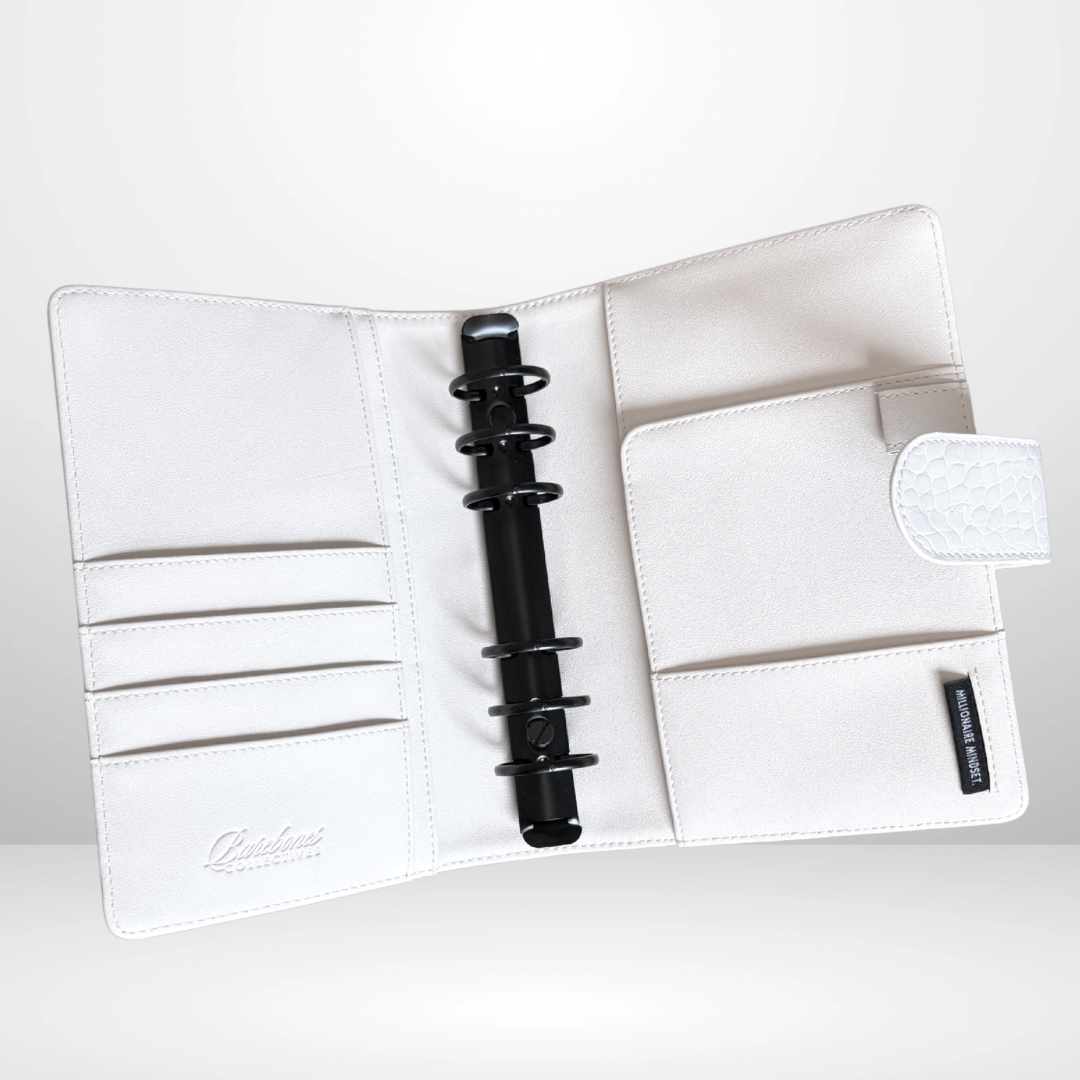 The Millionaire Mindset Barebones Binder in Pearl Croc - PRE ORDER IS OPEN