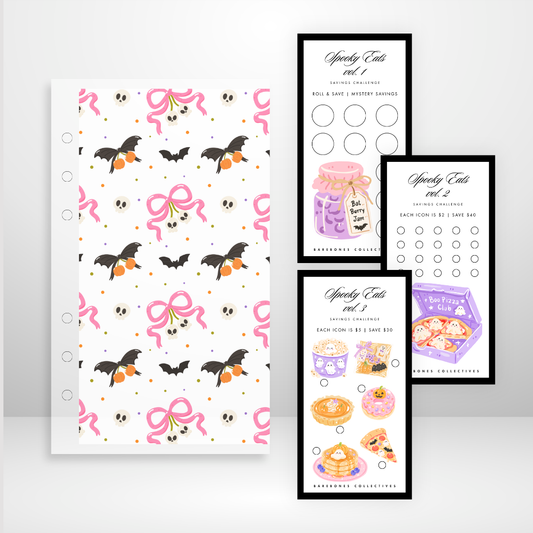 Spooky Eats - Matte Cash Envelope + Savings Challenges
