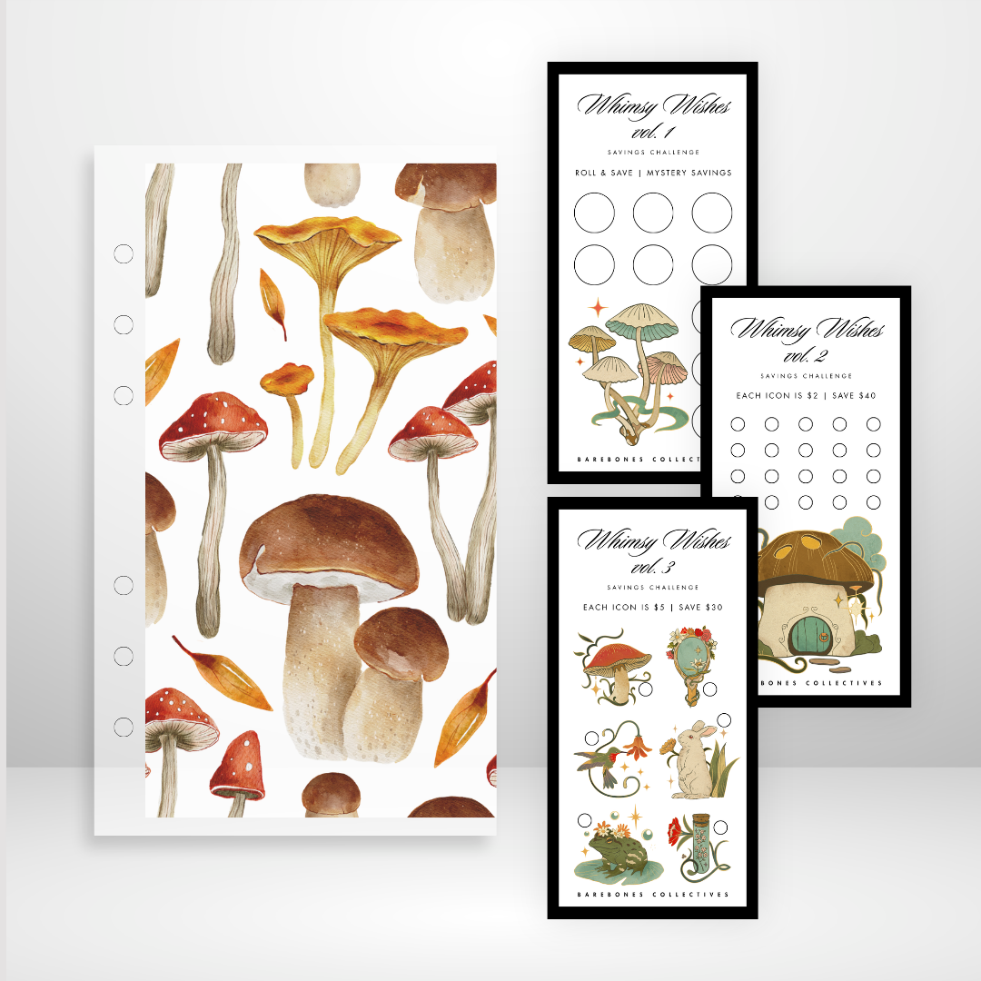 Whimsy Wishes - Matte Cash Envelope + Savings Challenges