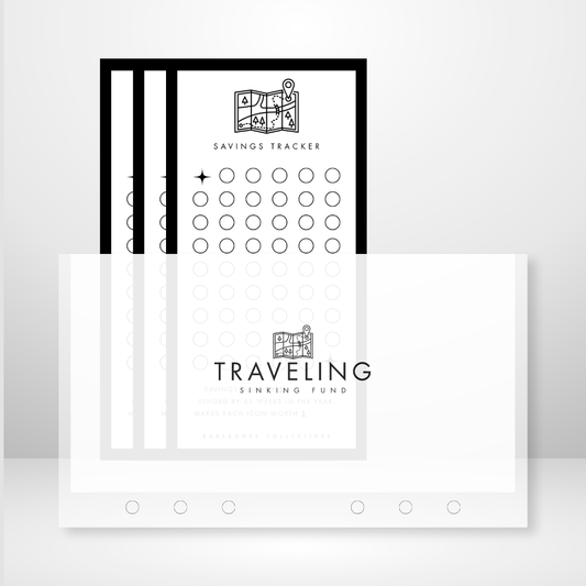 Traveling - Matte Cash Envelope + Savings Trackers