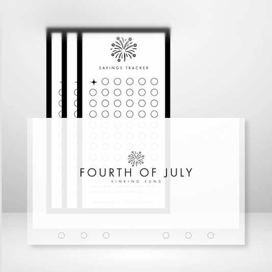 Fourth of July - Matte Cash Envelope + Savings Trackers