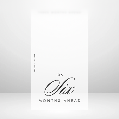 One - Six Months Ahead Full Top Tabbed Frosted Matte Dashboards