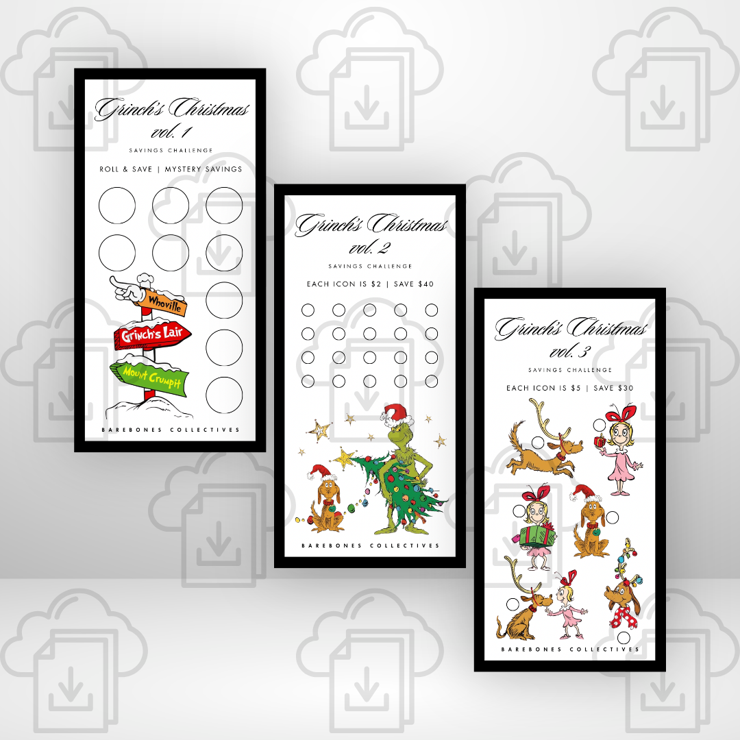 Grinches Christmas Savings Challenges - DIGITAL DOWNLOAD