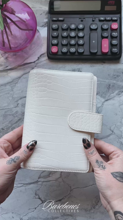 The Millionaire Mindset Barebones Binder in Pearl Croc PRE ORDER DATE OPENS JULY 3