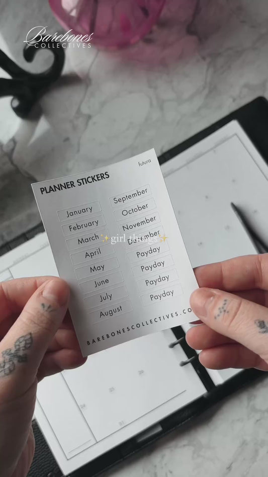 Monthly Dates 3x4 Sticker Sheet