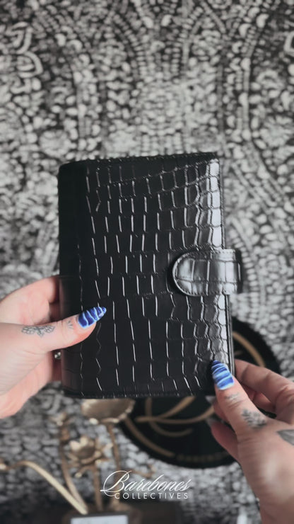 The Millionaire Mindset Barebones Binder in Black Croc