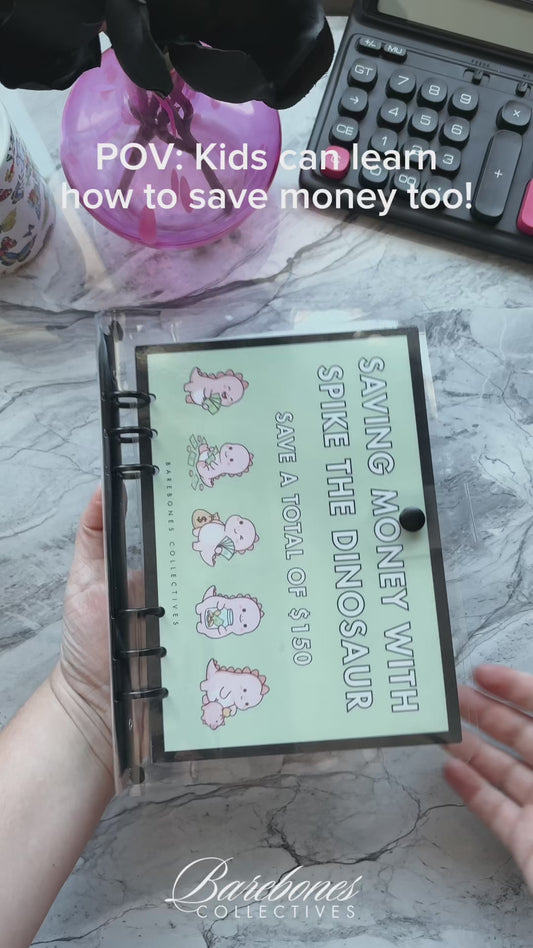 Spike The Dinosaur Kids Savings Challenges A5 Binder Set