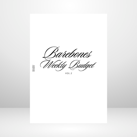 Barebones Weekly Budget Planner Fully Customizable A5 Inserts